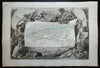 Algeria North Africa French Colony Oran Alger 1855 Lemercier decorative map