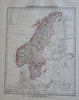 Sweden & Norway Scandinavia Stockholm Oslo 1850's Flemming lot x 3 maps