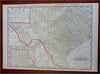 Texas state by itself Railroads 1887-90 Cram scarce large detailed map