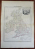 British Isles England Scotland Wales Ireland Shetlands c. 1840-45 decorative map