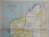 Explorers Western Australia South Australia 1914 Philip scarce large detail map