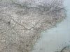 Spain set of 5 maps wall size Portugal 1889 Stieler very detailed maps