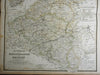 Low Countries Netherlands Belgium Holland w/ Brussels & Amsterdam plans 1854 map
