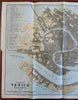 Venice Italy Grand Canal Arsenal tourist map 1927 Johnston detailed city plan