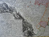 Germany Rhineland Alsace Lorraine Burgundy Cologne c. 1722 Homann decorative map