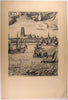 Rotterdam Holland Netherlands Nudity Cherubs 1913 large vintage city view print