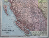 British Columbia Western Canada Vancouver Island 1895 Johnston map