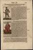 Julius Octauianus Caligula Caius c.1552 Munster rare woodcut print hand color