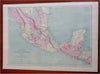 Mexico & Central America Honduras Guatemala Nicaragua 1873 WIlliams map
