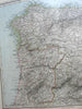 Spain set of 5 maps wall size Portugal 1889 Stieler very detailed maps