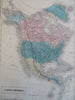 North America Territorial United States Mexico Caribbean 1854 Black folio map