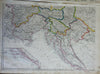 Austria-Hungary Hapsburg Empire Bohemia Croatia Vienna 1863 Lowry four sheet map