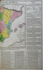 Spain & Portugal Galicia Grenada Catalonia Algarve 1820 Carey Gros & Yaeger map