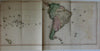 South America rare c.1820-30 Hamilton Lizars huge oversized continent NZ