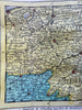 Flanders Belgium 1737 De Lat rare map shows Lille Dunkirk Oudenarde Ghent Ypres