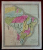 Brazil South America Guiana Paraguay 1848 Greenleaf scarce American map