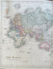World Map on Mercator's Projection c. 1850-8 Archer engraved map