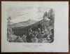 Green Mountains Pico Killington Shrewsbury 1861 Walling early lithographed print