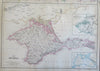 Baltic Sea Region & The Crimea Russia 1860 Weller & Bartholomew large color map