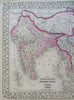 British India Qing Empire China Tibet Southeast Asia Hindostan 1867 Mitchell map
