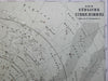 Southern Night Sky Constellations Star Map Zodiac 1874 Stieler detailed map