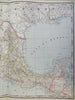 Mexico Monterrey Mexico City Vera Cruz 1887-90 Cram scarce large detailed map