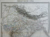 India British Raj Mysore Calcutta Delhi Agra Goa c.1850 fine large engraved map