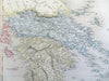 Kingdom of Greece Ionian Islands Athens Corinth c. 1850 Archer engraved map