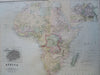 Africa Egypt St. Helena Cape Colony Abyssinia Congo 1889-93 Bradley folio map