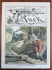 New York Politics Gillam Art 1885 Puck Political Cartoons lot x 10 color prints