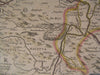 Central Germany Mansfeld Anhalt 1644 Hondius Jansson fine antique old color map