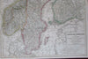 Sweden Norway Finland Scandinavia 1855 Koehler Hinrich uncommon folio map