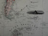South America New Granada Brazil Columbia 1862 Johnson & Ward map Scarce Issue