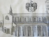 St. Katherines by the Tower English Church South view 1661 Hollar engraved print
