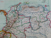 Caribbean South America Christian Missions large detailed 1950s old map