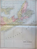 Nova Scotia Halifax Truro 1887-90 Cram scarce large detailed two sheet map