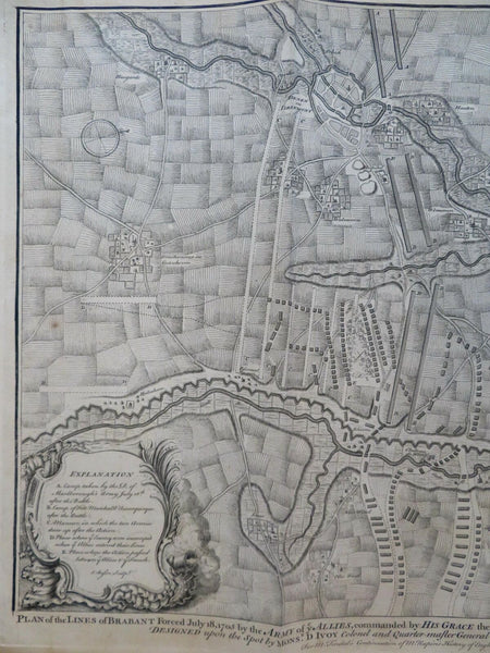 Battle of Elixheim War of Spanish Succession Brabant c. 1745 Basire ba