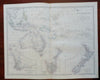Oceania Australia New Zealand Indonesia Polynesia 1865 Johnston large folio map