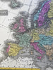 Europe Austria-Hungary Scandinavia Russia France 1832 Williams engraved map