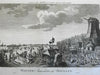 Winter Amusements in Holland Ice Skating Sleighs c. 1770's engraved print