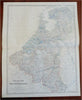 Low Countries Belgium Netherlands Luxembourg 1865 Johnston large folio map