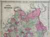 Russian Empire Ukraine Finland Poland Crimea 1867 A.J. Johnson map