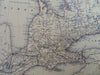 Ontario Three Rivers Quebec Toronto Niagara Falls 1865 Johnston large folio map