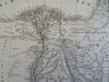 Upper & Lower Egypt Nubia Cairo Alexandria Thebes 1834 Vivien engraved map
