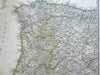 Iberia Spain & Portugal 5 map lot wall size 1865 Stieler antique maps