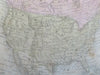 North America United States Canada Mexico Caribbean 1852 Mitchell map