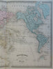 World Map on Mercator's Projection c. 1870 Jacobs large engraved map