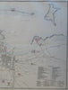 Cherbourg Normandy France Fortifications c. 1856-72 Weller detailed city plan