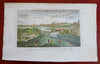 Dublin Ireland Prospect city view from Phoenix Park 1790 engraved w/ hand color