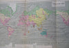 Ethnography Peoples of the World Isotherms 1873 Stemler large map